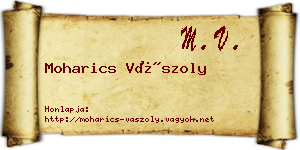 Moharics Vászoly névjegykártya